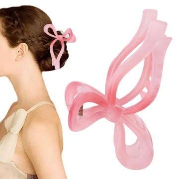 Bow Claw Clip | Non-Slip Claw Clips | Hair Claw Bow Hair Clips Hair Barrettes Bow Clips for Women and Girls Casual Formal Wear