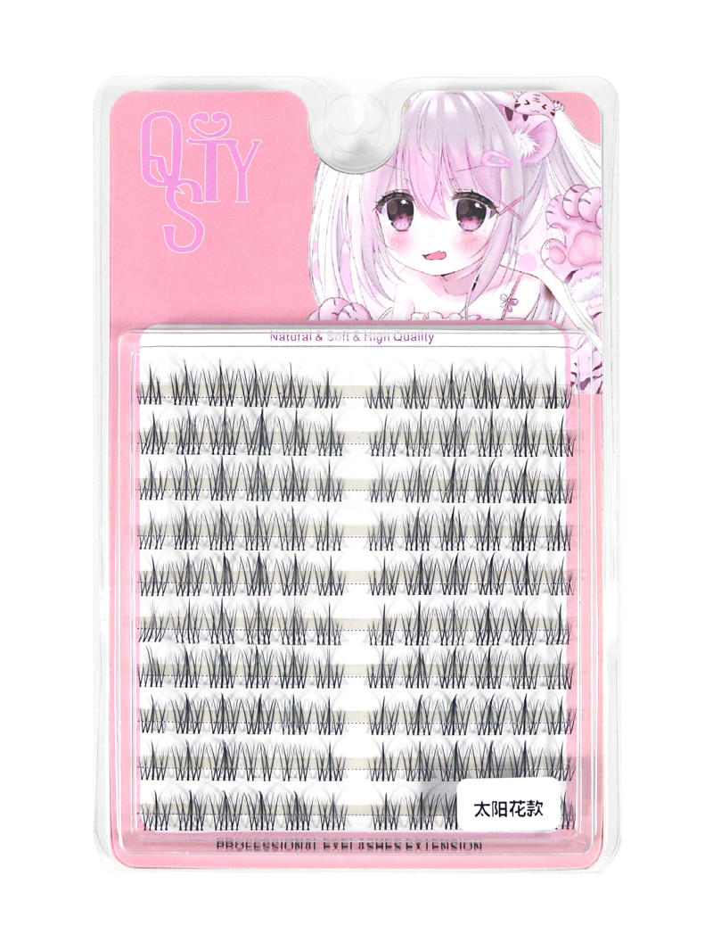 Description Picture 6 of item10Rows Natural Eyelash Clusters DIY Manga Lashes Transparent Terrier Strands Eyelash Soft False Eyelashes Eyelashes Daily Makeup