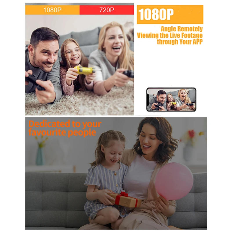 Description Picture 3 of itemX9 360° panoramic Mini camera 1080p Wireless Wifi Cameras HD Mini Remote Aerial Photography Portable Outdoor Sports Electronics