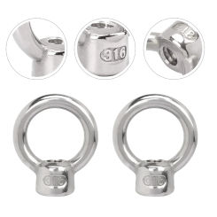 4 Pcs Eye Nut Eye Screws Thread Threaded Eyelets 316 Stainless Steel Nuts Ring