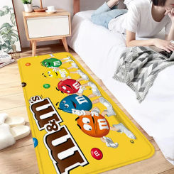 Children Room Rug Foot Carpet M&M Candy Snack Entrance Doormat Kawaii Rug Floor Mat Carpet Anti Slip  Home Kitchen Hallway Decor