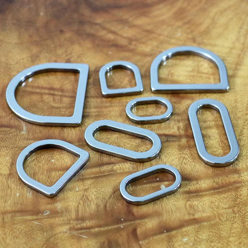 Description Picture 3 of item1 Piece Stainless Steel D Ring Oval Ring Metal Clasp Buckle for Leathercraft Bag Parts Purse Backpack Pet Collar Accessories