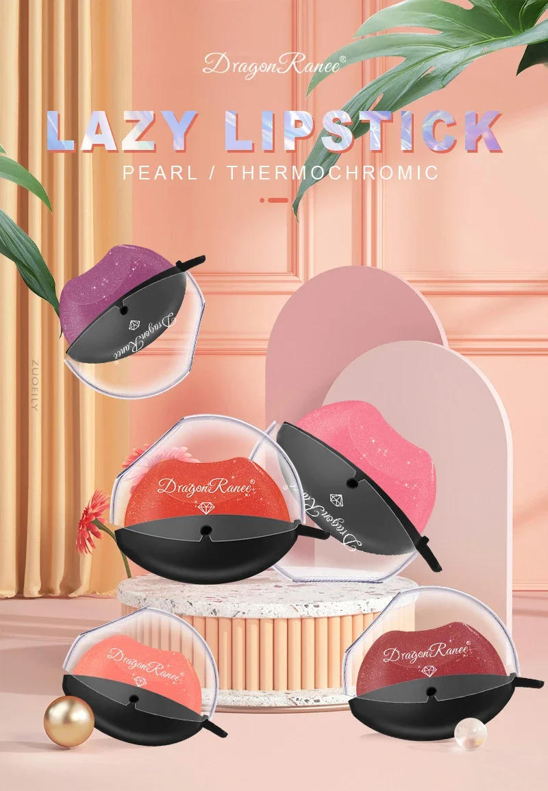 Description Picture 2 of itemLip-shaped Lipstick Temperature Color Changing Velvet Matte Moisturizing Lip Gloss Waterproof Non-stick Cup Lipstick