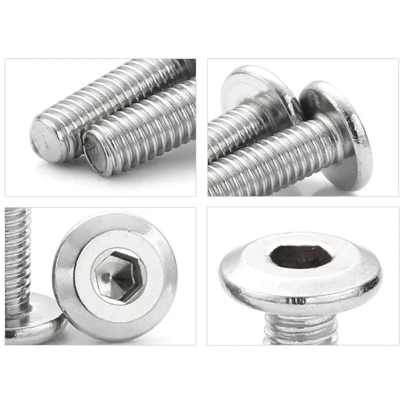 Description Picture 4 of itemM2 M2.5 M3 M4 M5 304 A2 Stainless Steel Flat Hex Hexagon Socket Head Allen Furniture Rivet Screw Connector Joint Bolt