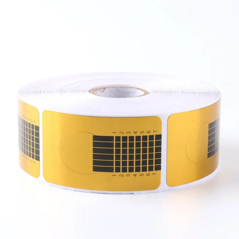 Description Picture 3 of item100pcs Nail Art Form French Acrylic UV Nail Gel Tips Extension Forms Guide Stickers Nail Building Gel Curl Forms Mold Manicure