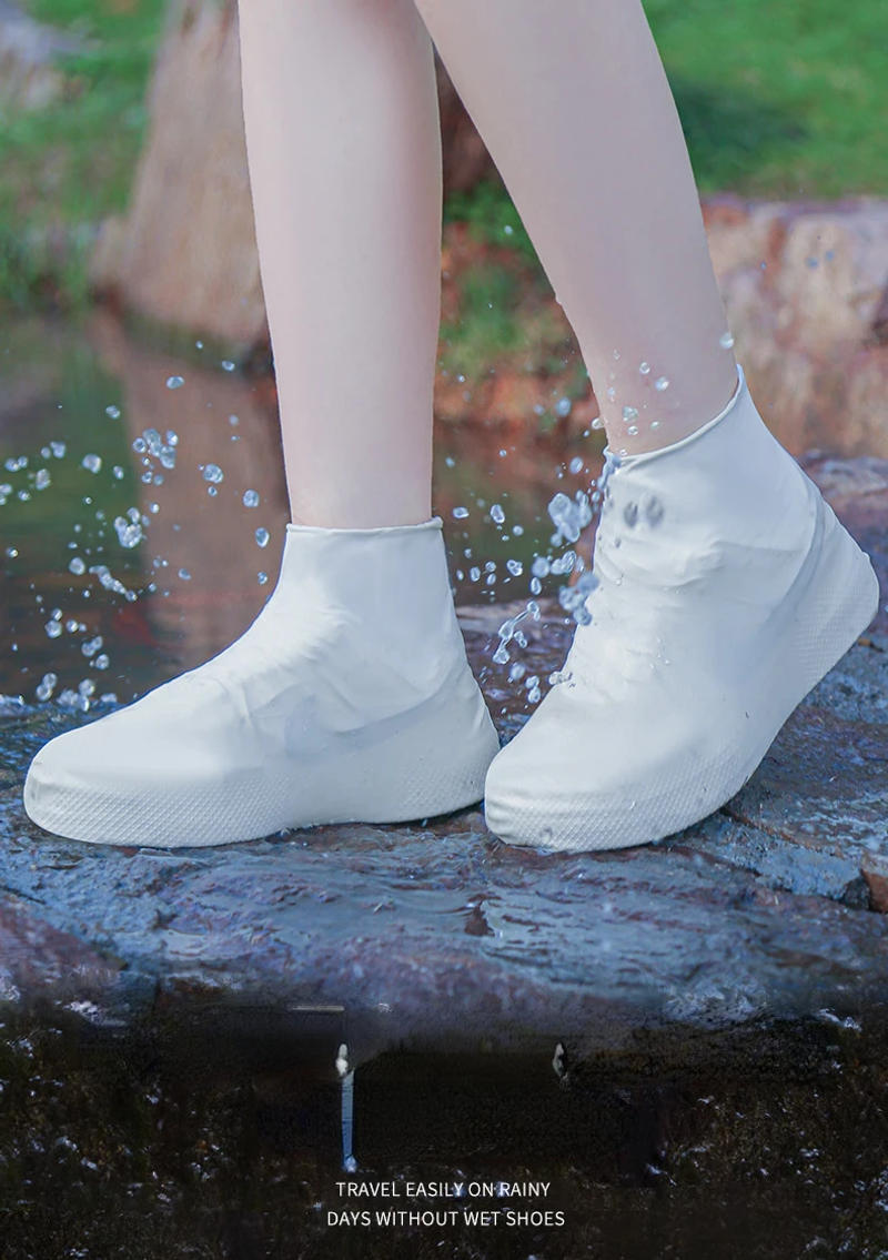 Description Picture 2 of itemReusable Waterproof Latex Rain Shoe Covers Non-slip Rubber Rain Boot Outdoor Rain Day Use Rain Gear Overshoes Shoes Accessories