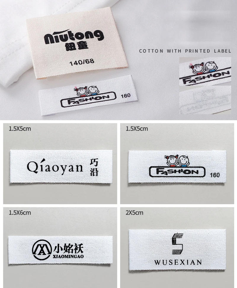 Description Picture 3 of itemcustom clothing label, personalized organic cotton webbing label, logo or text sewing label