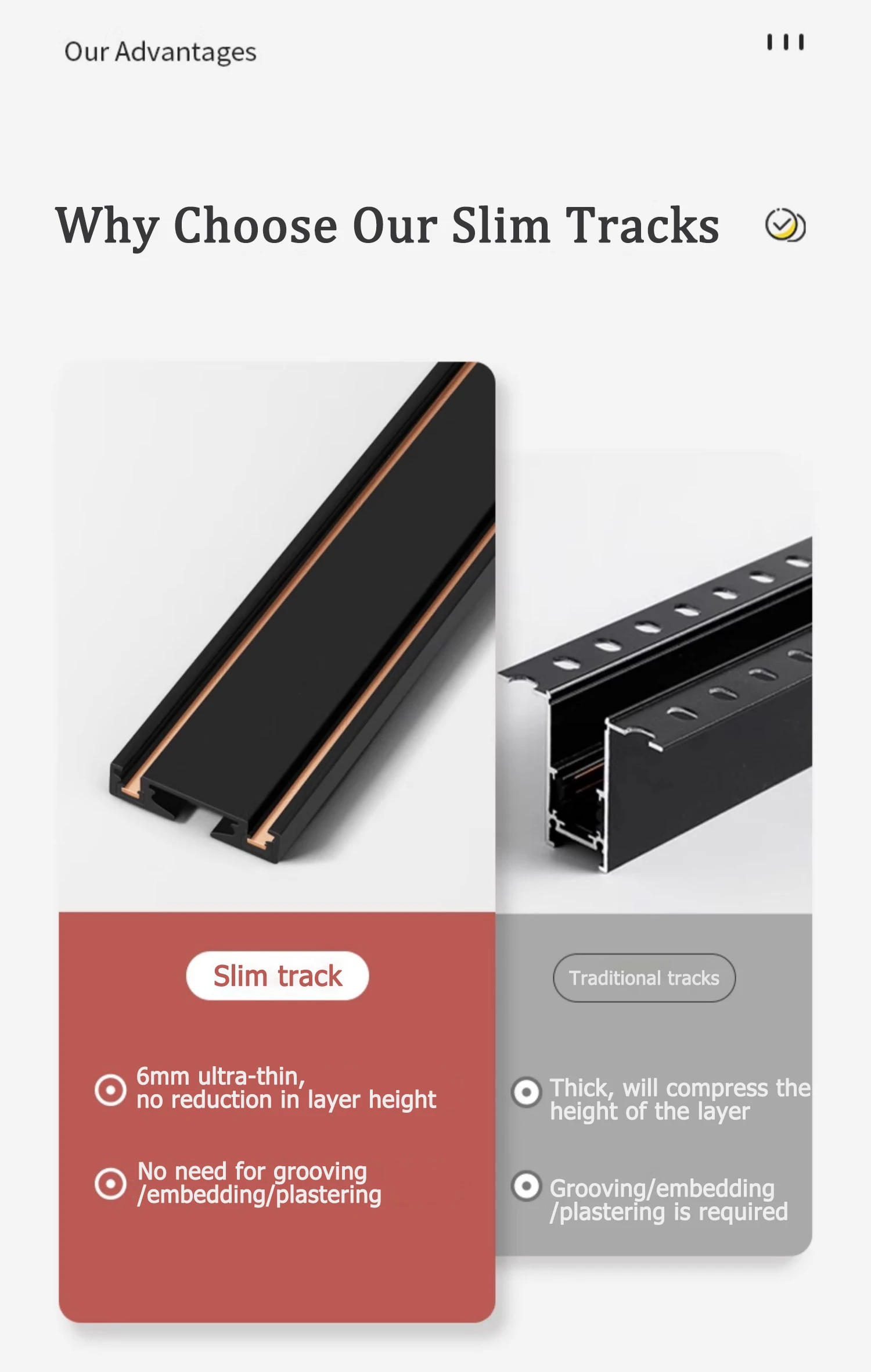 Description Picture 4 of itemMagnetic Led Track Lights 6mm Ultra Thin 48V Surface Mount Ceiling Light System Black Magnet Rail Lamp Spotlight for Living Room