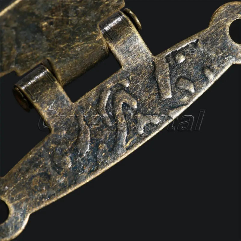 Description Picture 4 of item8Pcs Antique Bronze Hinges Retro Butt Hinges Antique Hinges Bronze with Screws for Wooden Jewelry Box Case 65x33mm with Screws