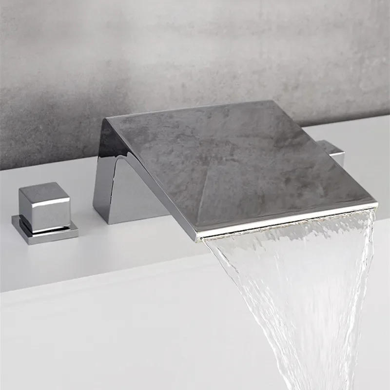 Description Picture 4 of itemBathtub Faucet Widespread Tub Sink Mixer Tap Brushed Gold Brass Basin Bath Shower with Hand shower Head