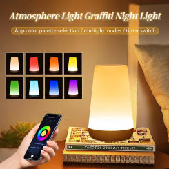 Tuya WiFi Smart Night Light Works with Alexa Google Assistant 5V USB LED Table Lamp Bedside Bedroom Decor Night Atmosphere Lamp