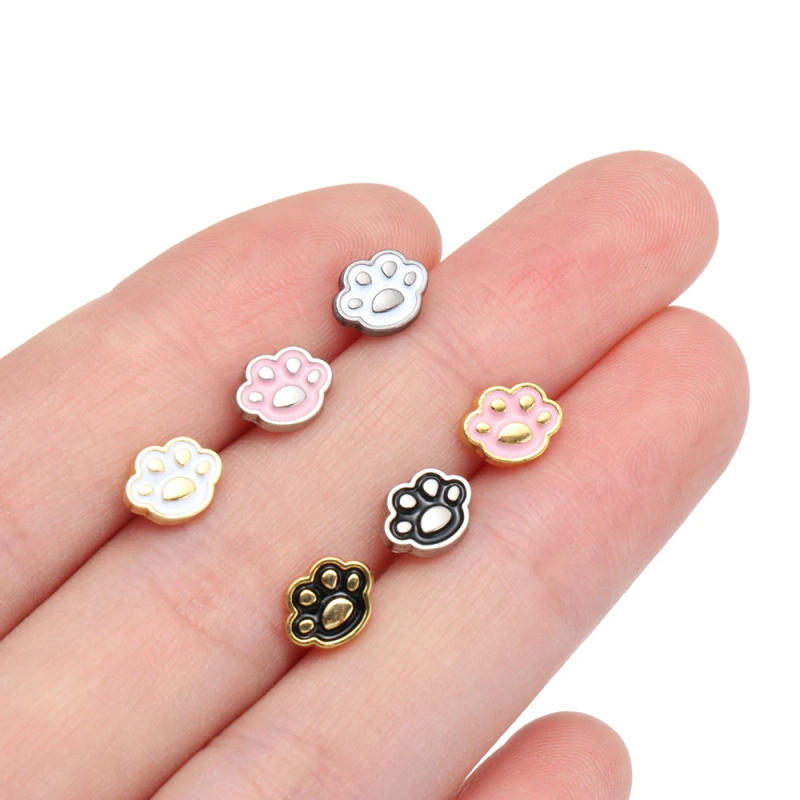 Description Picture 5 of item20Pcs Mini Cat Paw Pattern Metal Buttons 8mm Doll Clothing Sewing Buckle DIY Craft Clothes Accessories Dollhoues Miniature Decor