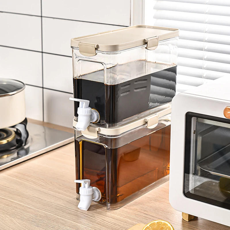 Description Picture 3 of item3.9L Cold Water Kettle with Faucet Refrigerator Water Drink Dispenser Lemon Bottle Cool Water Bucket Beverage Jug Juice Pitcher