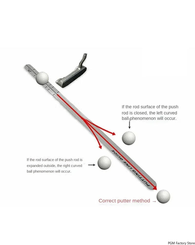 Description Picture 5 of itemPGM Golf Correction Putter Ruler Putter Track Guide Maintains Forward Spin Ball Golf Swing Trainer Golf Training Aids JZQ026