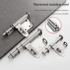 4/6/8 Inch Door Lock 304 Stainless Steel Bolt Latch Padlock Clasp Hardware Padlock Latch Anti-theft Safety Window Catch Lock