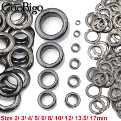100 Sets Metal Eyelet Grommet Ring Kit for Garment Canvas Sewing Accessories Black 2mm 3mm 4mm 5mm 6mm 8mm 10mm 12mm 14mm 17mm
