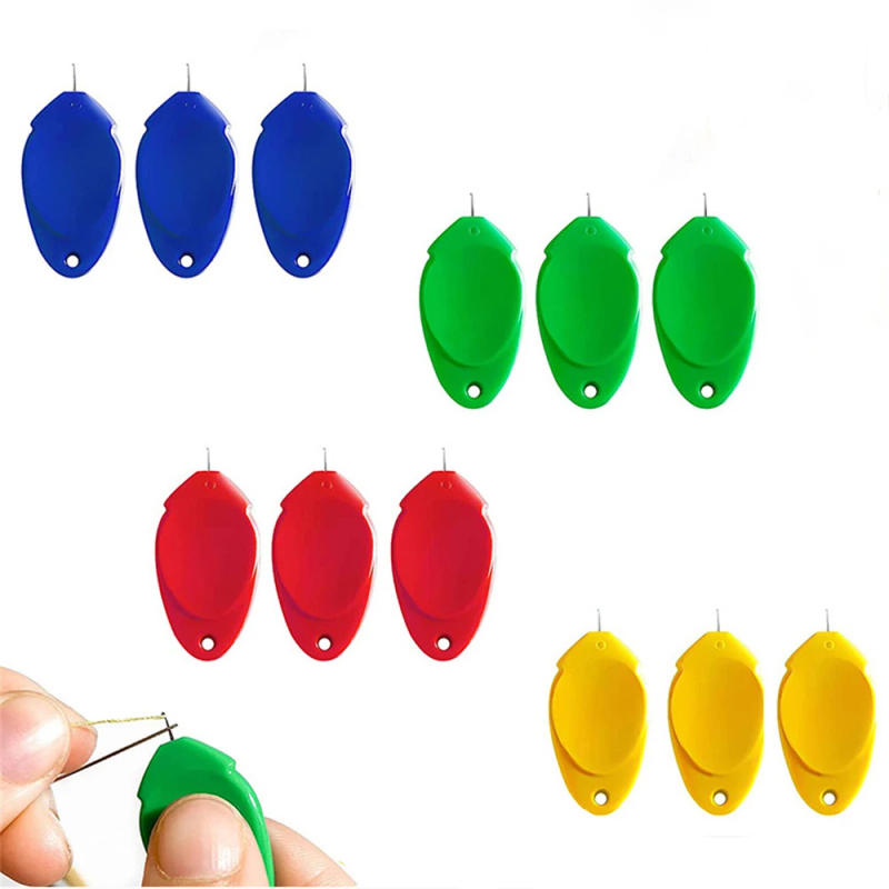 Description Picture 3 of item12pcs/lot Needle Threader DIY Elderly Hand Sewing Guide Wire Hook Simple Easy Device Automatic Thread Tools Handmade Crafting