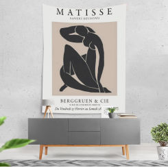 Bohemian Hippie Anime Nordic Tapestry Aesthetic Beach Towel Yoga Mat Abstract Minimalist Matisse Art Wall Hanging Tapestry Decor