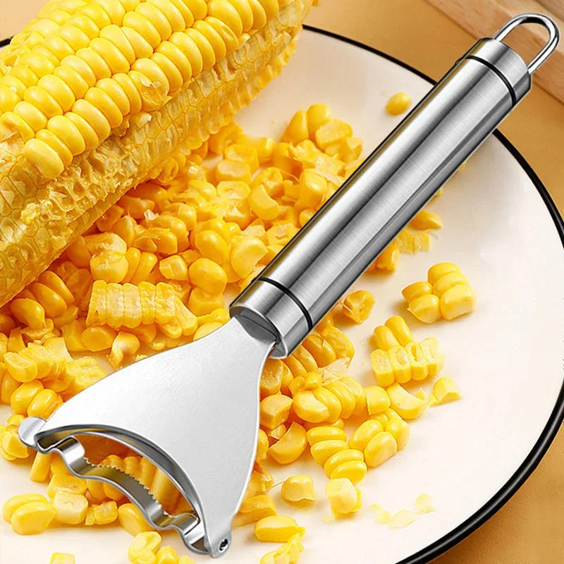Description Picture 3 of itemStainless Steel Serrated Corn Peeler Corn Shaver Planer Thresher Stripper Cutter Melon Fruit Planer Sheller Kitchen Gadget Tool