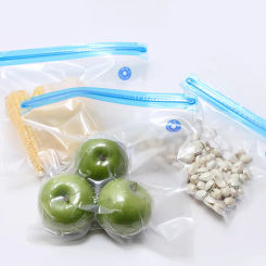 Reusable Vacuum Food Storage Bags for Sous Vide Cooking 3 Sizes Food Storage Bags with 2 Sealing Clips