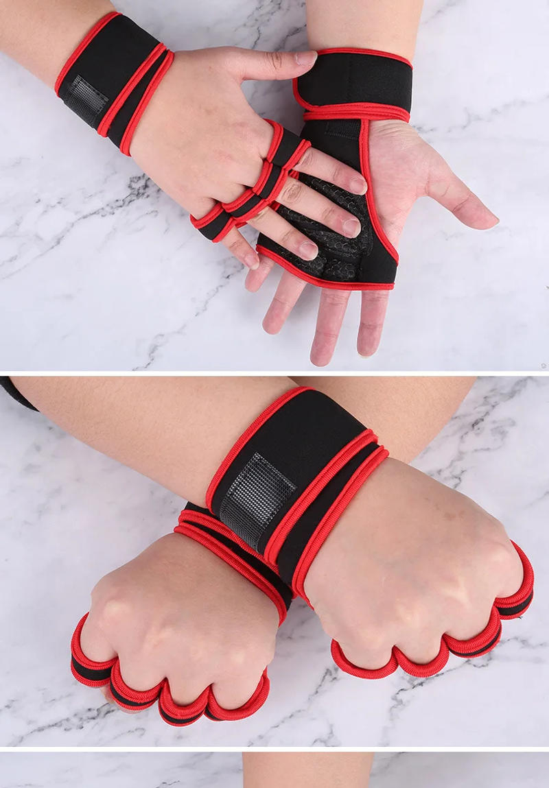 Description Picture 5 of itemTraining Sport Gloves for Men Women Workout Gloves Fitness Body Building Weightlifting Gym Hand Wrist Palm Protector Gloves