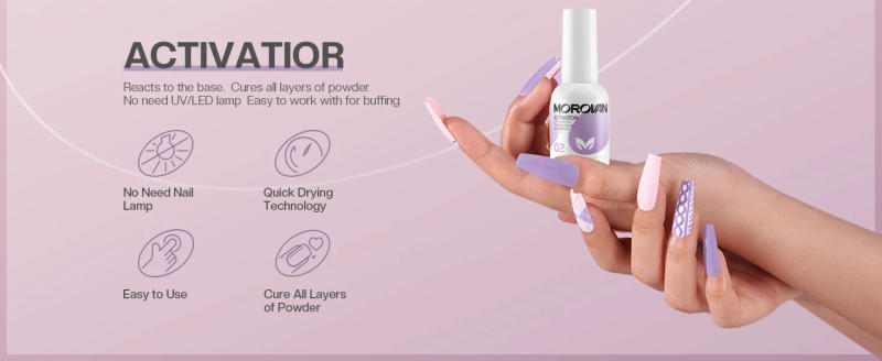 Description Picture 5 of itemDip Powder Liquid Set with Activator Base Top Coat and Dipping Powder Brush Saver 4pcs 0.5oz for Dip Powder Nail Kit