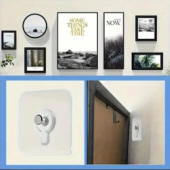 10/20 Pack Strong Adhesive Hooks Picture Frame Poster No Drilling Hooks Waterproof Kitchen Bathroom Accessories Screw Hooks