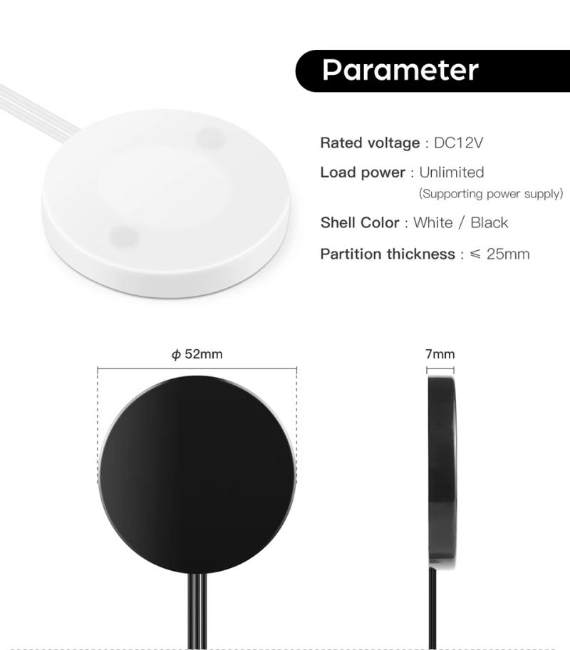 Description Picture 3 of itemPenetrable 25mm Wood Panel Wireless Touch Sensor LED Light Switch Control 12V-24V 60W Hand Sweep Control Dimmable Touch Dimmer