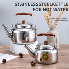 2L/3L/4L Stainless Steel Teapot Brewing Tea Kettle Whistling Teapot Hotel Coffee Pot Electric Gas Stove Induction Cooker Teapot