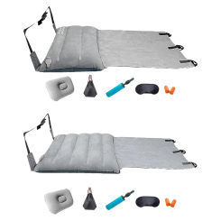 Kids Airplane Footrest Hammock Inflatable Lie Down on Plane Compact Trains 45 Degree Adjustable Elevate Legs Plane Seat Extender