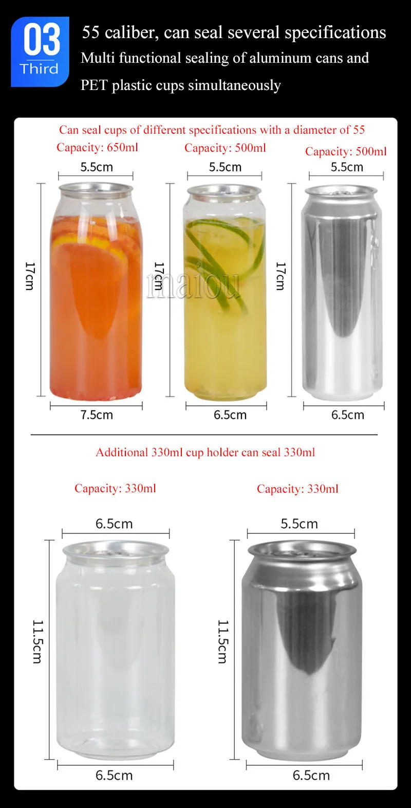 Description Picture 6 of itemCommercial Automatic Intelligent Tin Can Sealing Machine Soda Sealer Cup Body Rotation Aluminum Beer Bottles Jar Seamers