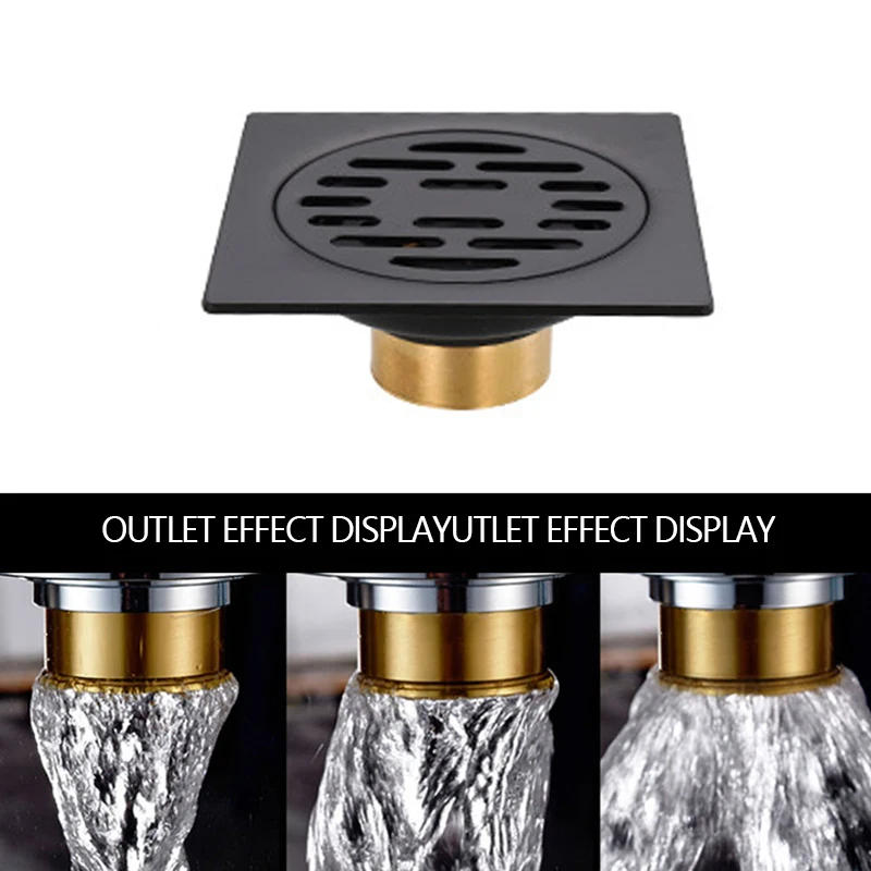 Description Picture 6 of itemOXG Brass Floor Drain Deodorizing Floor Drain Bathroom Accessories Drain Trap Shower Drain Cover Bathroom Sink Drain 10cm*10cm
