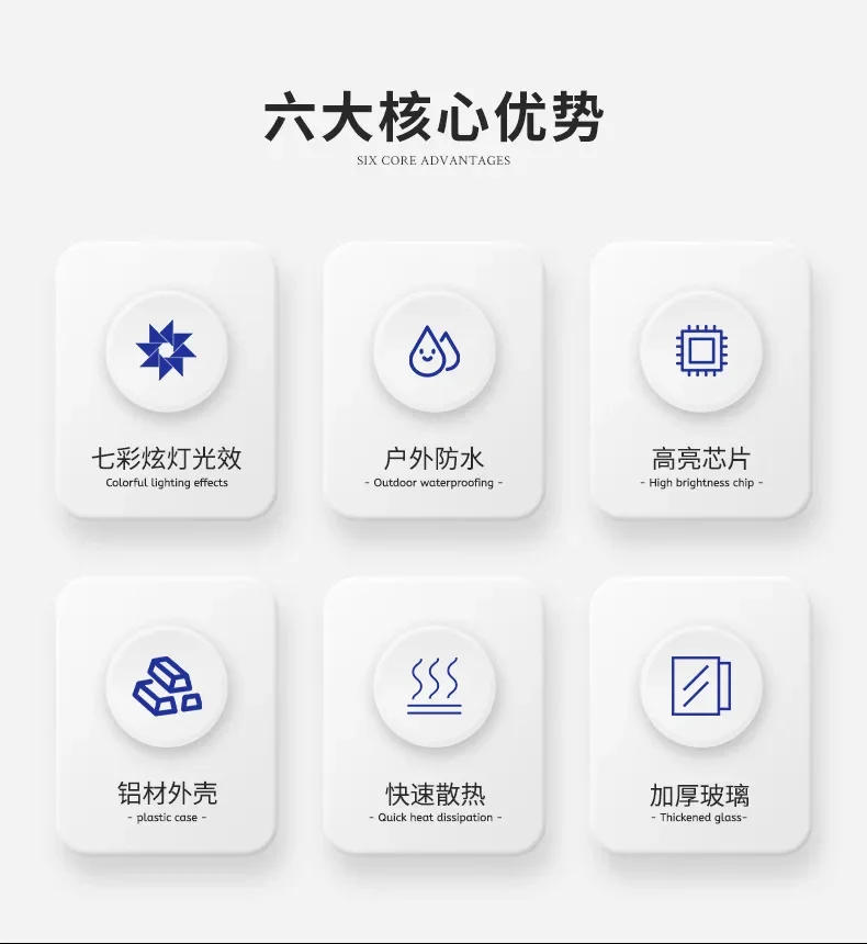 Description Picture 3 of itemOutdoor Garden Rainbow Floodlights Tree Dyeing Lights 30W Colorful Floodlights Landscape Green Plant Dyeing Lights Floodlights