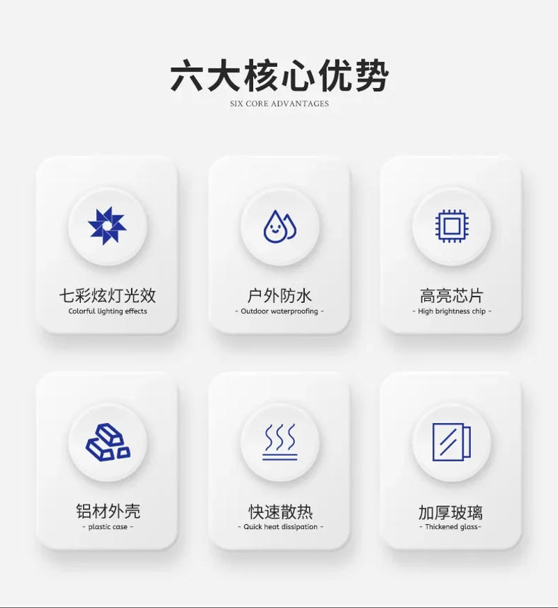 Description Picture 3 of itemOutdoor Garden Rainbow Floodlights Tree Dyeing Lights 30W Colorful Floodlights Landscape Green Plant Dyeing Lights Floodlights