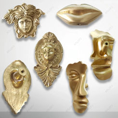 European Style Character Design Handle Chinese Style Pure Copper Drawer Cabinet Door Handle Shoe Cabinet Handle