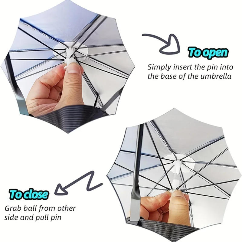 Description Picture 5 of itemUmbrella hat Head-mounted umbrella Summer rain and sun protection Outdoor fishing Umbrella hat Head-worn umbrella hat