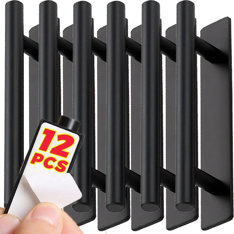 Description Picture 4 of itemCabinet Drawer Handle Self-adhesive Door Pulls Wardrobe Handle Kitchen Cabinet Window Glass Door Knobs Furniture Hardware Pull