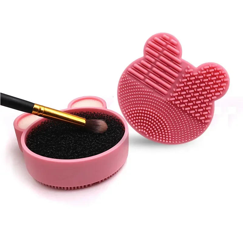 Description Picture 2 of itemMultifunction Makeup Brush Cleaner Beauty Powder Remover Makeup Brush Dry And Wet Cleaning Silicone Sponge Tool