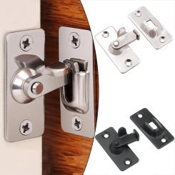 Door Lock 90 Degree Stainless Steel Slide Latch Barn Bolt Security Hardware for Window Door Cabinet Guard Latch Bolt Gate Lock