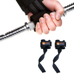 Gym Lifting Straps with Weight Lifting Wrist Straps Fitness Bodybuilding Training Non Slip Flex Gel Grip Strength With