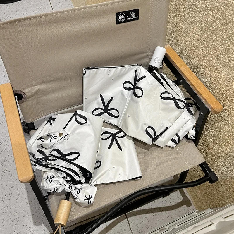 Description Picture 5 of itemRosy Automatic High-Looking Vinyl Sun Umbrella Sun Protection UV Protection Rain or Shine Female Compact Folding Sun Umbrella