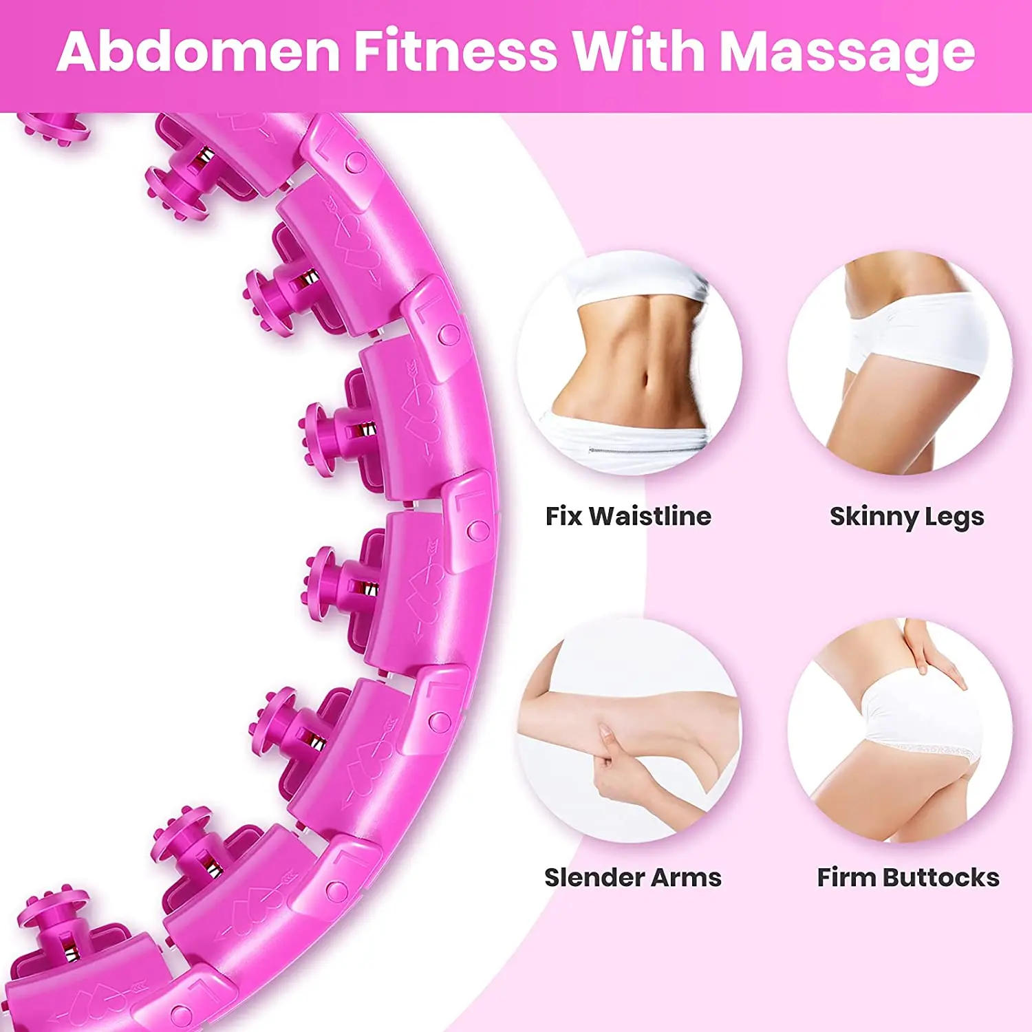 Description Picture 6 of itemSlimming Hoop With Weight Exercise Weights Sport Sports Hoop Waist Trainer Exercise At Home Fitness Belly Abdominal Adjustable