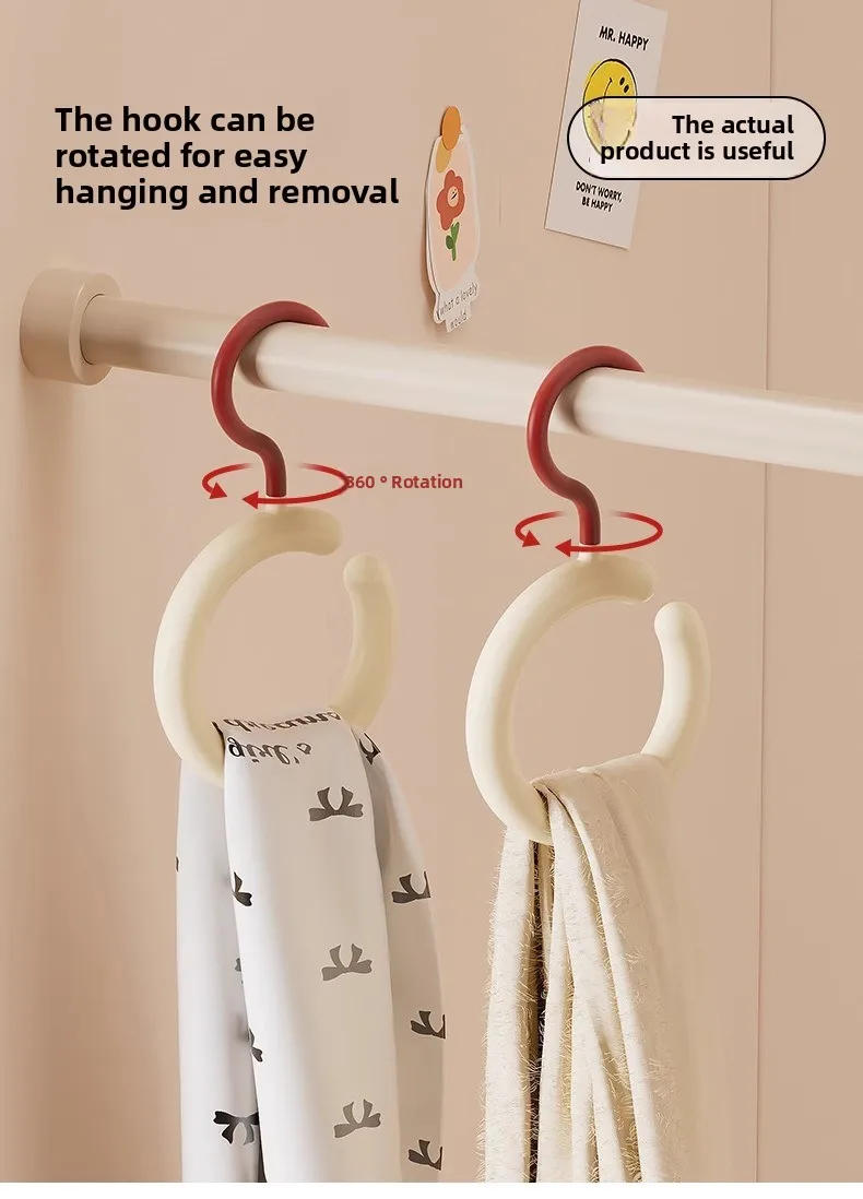 Description Picture 6 of itemHat Storage Clothes Hanger Invisible Luxury Multi-Function Hook Home Use New 2025 Plastic Coat Hanger Nordic Sle Adult Closet
