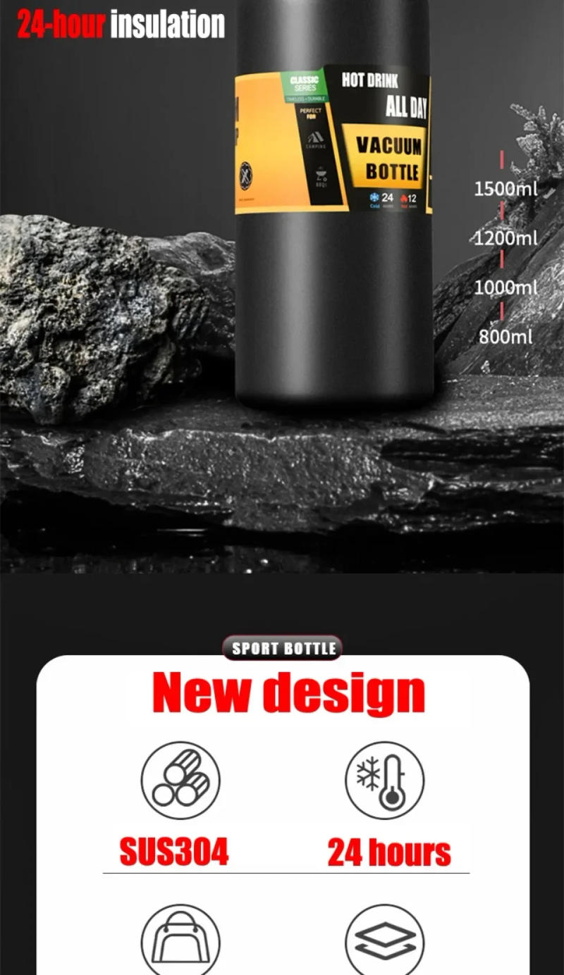 Description Picture 3 of itemStainless Steel Thermal Cup Tumbler Thermo Bottle Drinkware Smeg Termos Vacuum Flasks Thermoses Water Thermos Kitchen Dining