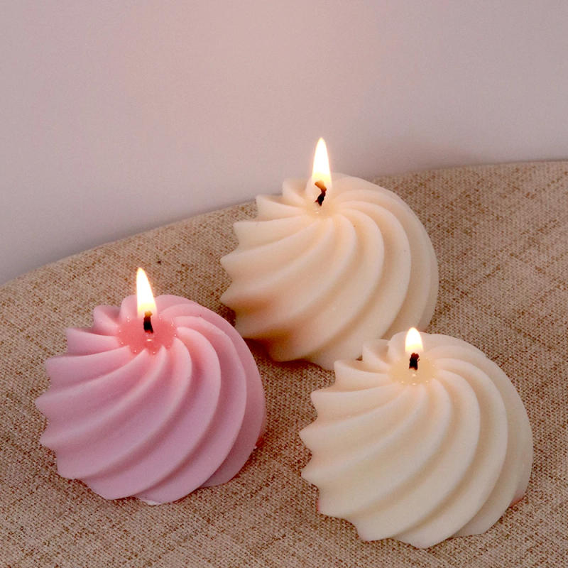 Description Picture 6 of itemSwirl Ball Silicone Candle Mold DIY 3D Mousse Cookies Baking Mould Geometric Rotating Candle Gypsum Making Resin Handicraft Mold