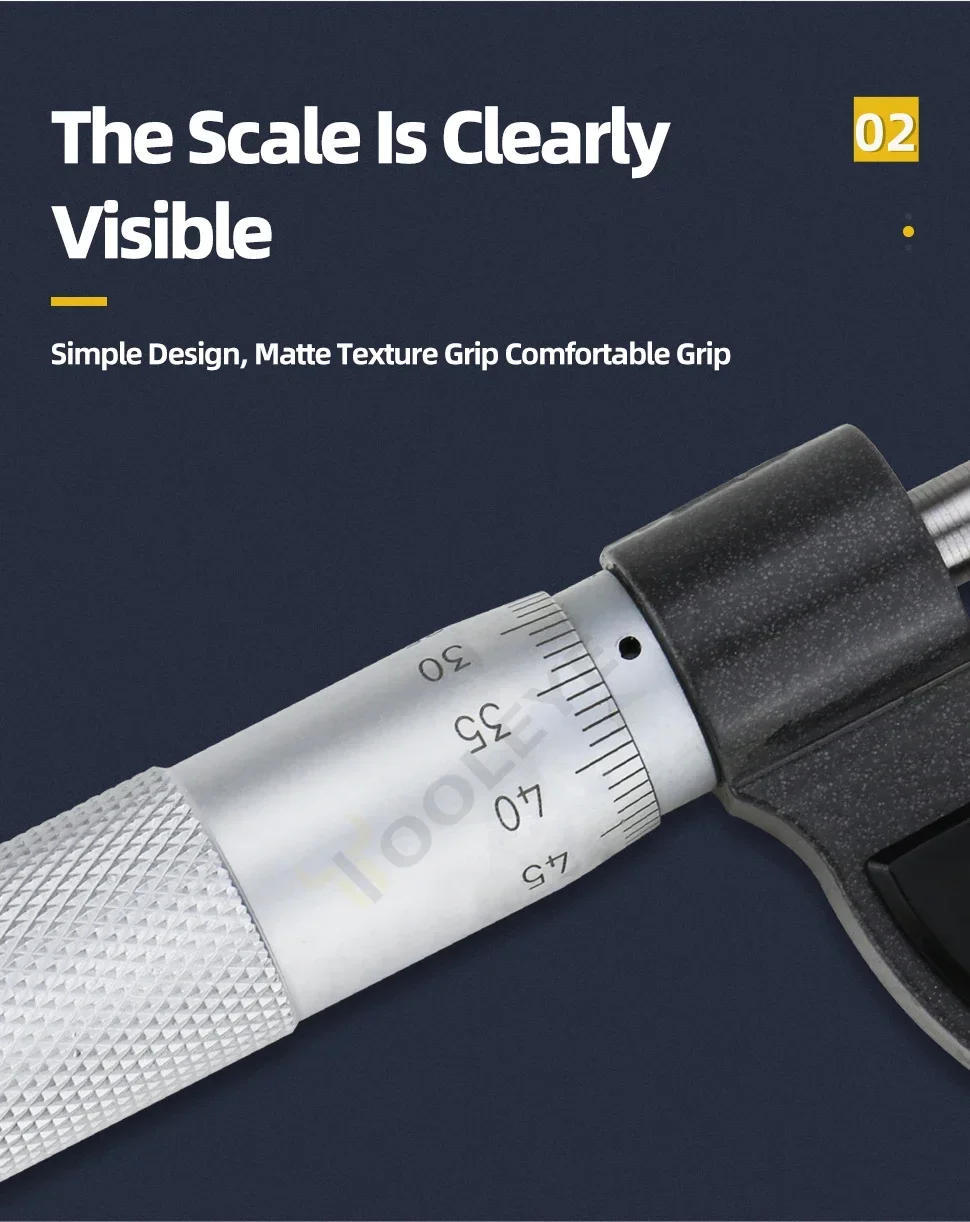 Description Picture 6 of itemExternal Micrometer Set Outside Micrometer Micro Meter Mechanical Micrometers Measuring Tools Micrometric Gauges For Measurement