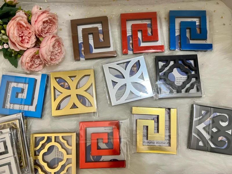 Description Picture 3 of item5/10cm Acrylic Wall Mirror Sticker with Adhesive for Living Room Bedroom Edge Strip Corner Line Building Border Home Decor