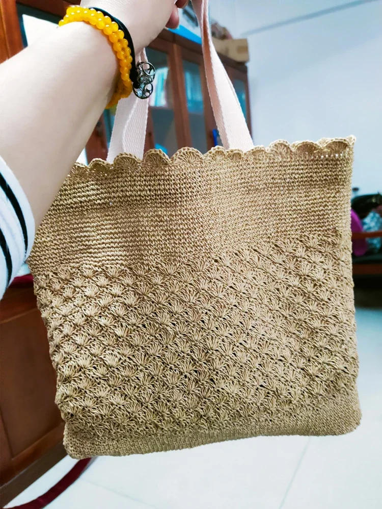 Description Picture 4 of item220M Extra Fine Japanese Plant Raffia Straw Thin Thread Hand-Woven Bag Summer Knitted Hat Hook Crochet Line DIY Eco Friendly