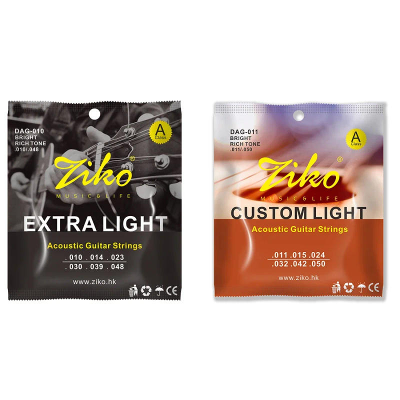 Description Picture 2 of itemZIKO Acoustic Guitar String Steel Core Brass DAG-010 DAG-011 Beginners Exercise String Acoustic Folk Guitar Accessories & Parts