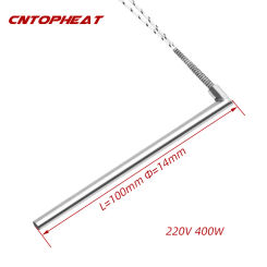 14mm Tube Diameter Cartridge Heater Right Angle Type Stainless Steel 220V Heating Element Tubular Heater 400W/800W